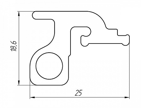 Алюминиевый профиль для строительства теплиц АТ-3264