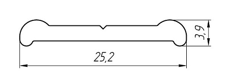 Алюминиевый профиль для порогов АТ-2490
