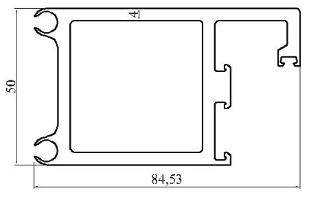 Алюминиевый профиль по индивидуальным чертежам заказчиков АТ-8259