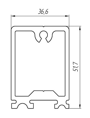 Алюминиевый профиль по индивидуальным чертежам заказчиков АТ-3216
