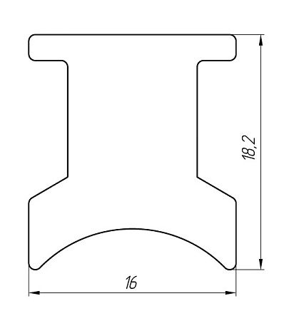 Алюминиевый профиль для закладных и сухарей АТ-7183