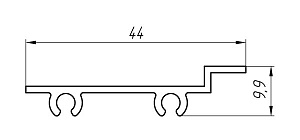 Алюминиевый профиль для систем кондиционирования и вентиляции АТ-1142