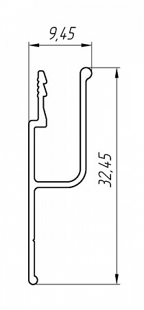 Алюминиевый профиль для натяжных потолков АТ-5908