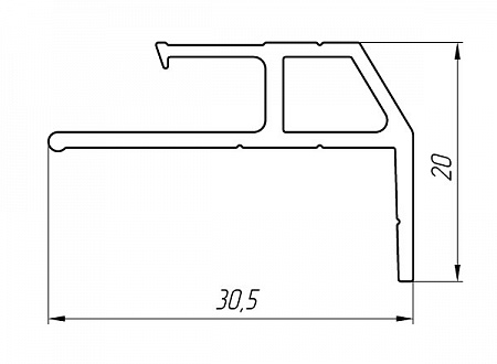 Алюминиевый профиль для натяжных потолков АТ-7022