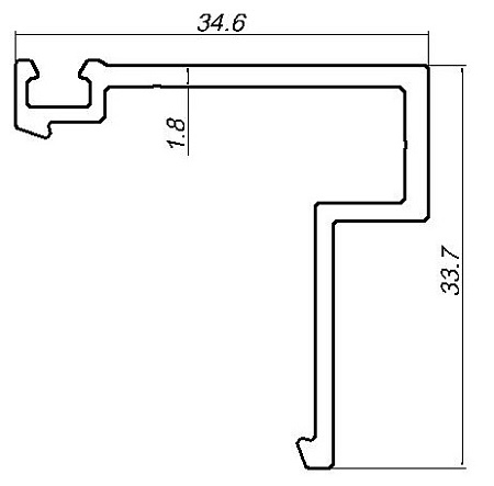 Алюминиевый профиль по индивидуальным чертежам заказчиков АТ-8121