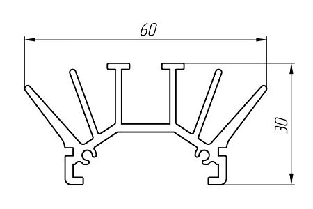 Алюминиевый профиль для радиаторов охлаждения АТ-5416