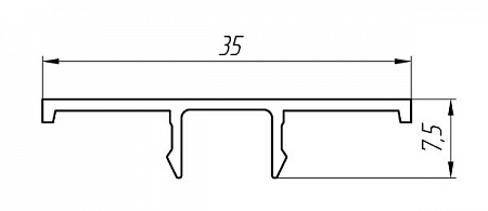Алюминиевый профиль для гипсовиниловых панелей АТ-2550