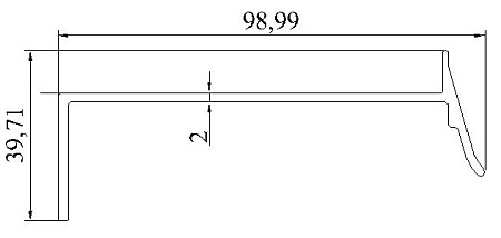 Алюминиевый профиль по индивидуальным чертежам заказчиков АТ-7972