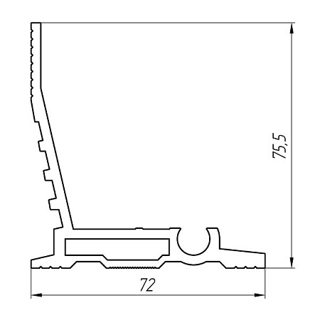 Алюминиевый профиль для закладных и сухарей АТ-2906