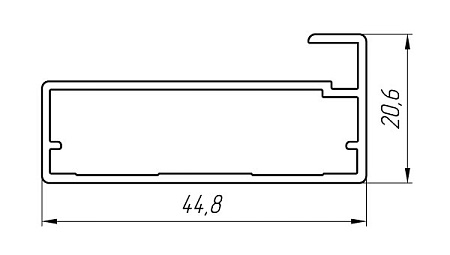 Алюминиевый профиль для мебели АТ-5039