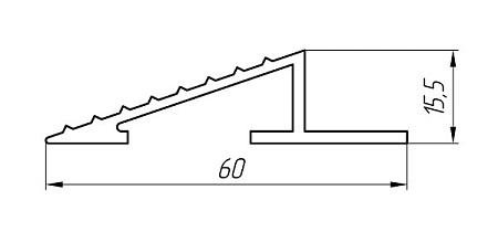 Алюминиевый профиль для систем антискольжения и грязезащиты АТ-1963