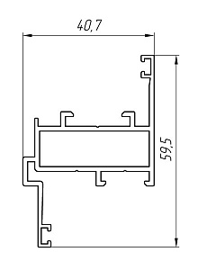 Алюминиевый профиль для остекления балконов, лоджий, витражей АТ-2581
