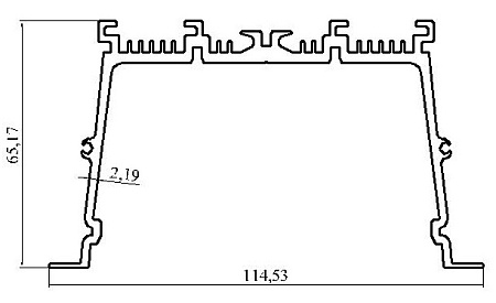 Алюминиевый профиль по индивидуальным чертежам заказчиков АТ-8176