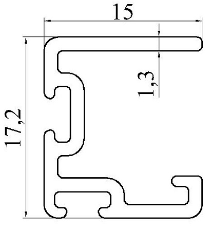Алюминиевый профиль по индивидуальным чертежам заказчиков АТ-8137