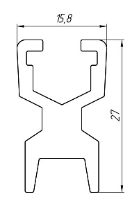 Алюминиевый профиль по индивидуальным чертежам заказчиков АТ-1