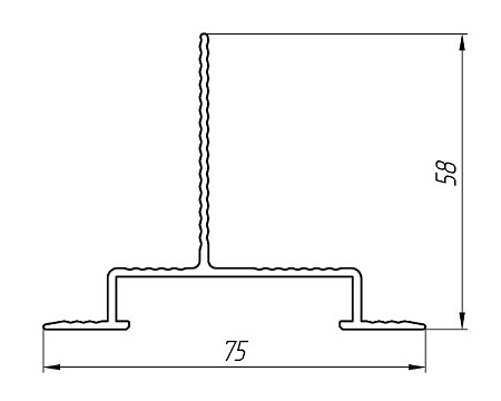 Алюминиевый профиль для вентилируемых фасадов АТ-6853
