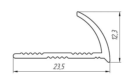 Алюминиевый профиль для окантовки и стыков АТ-3593