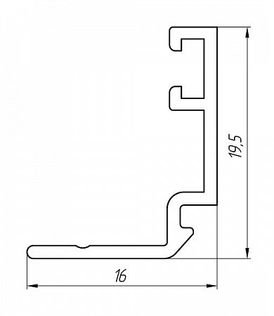 Алюминиевый профиль для остекления балконов, лоджий, витражей АТ-3701