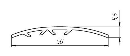 Алюминиевый профиль для порогов АТ-2878