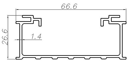 Алюминиевый профиль по индивидуальным чертежам заказчиков АТ-8237