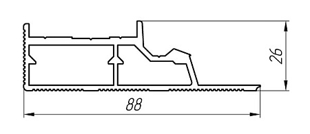 Алюминиевый профиль по индивидуальным чертежам заказчиков АТ-3249