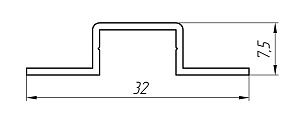Алюминиевый профиль для гипсовиниловых панелей АТ-2333