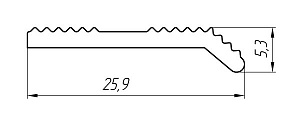 Алюминиевый профиль для порогов АТ-1106