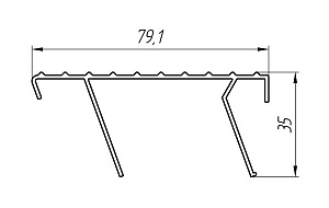 Aluminum profile for stairs and ladders AT-2997