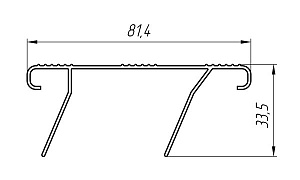 Aluminiumprofil für Treppen und Trittleitern AT-5035