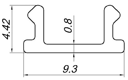Алюминиевый профиль по индивидуальным чертежам заказчиков АТ-8124