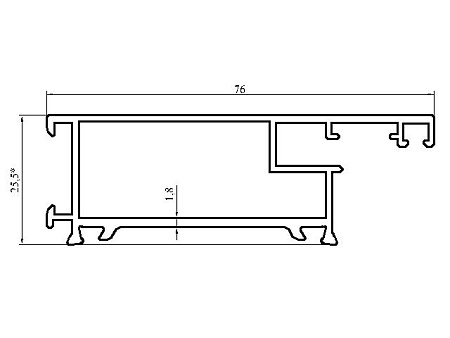 Алюминиевый профиль для остекления балконов, лоджий, витражей АТ-7385