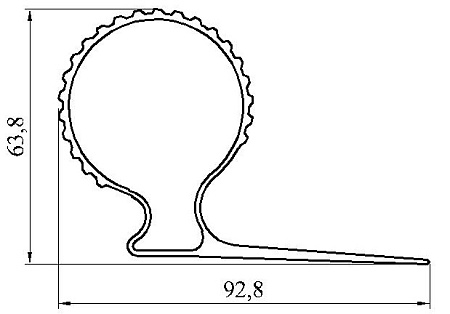 Алюминиевый профиль по индивидуальным чертежам заказчиков АТ-8226