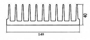 Алюминиевый профиль для радиаторов охлаждения АТ-1833
