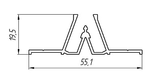 Алюминиевый профиль для натяжных потолков АТ-2442