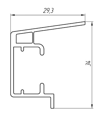 Алюминиевый профиль для остекления балконов, лоджий, витражей АТ-6950