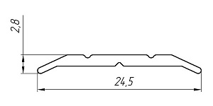Алюминиевый профиль для порогов АТ-1094