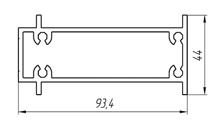 Алюминиевый профиль для вентилируемых фасадов АТ-6495