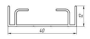 Алюминиевый профиль для кабель-каналов и световых коробов АТ-3524