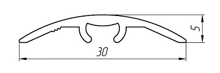 Алюминиевый профиль для порогов АТ-2720