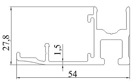 Алюминиевый профиль по индивидуальным чертежам заказчиков АТ-7943
