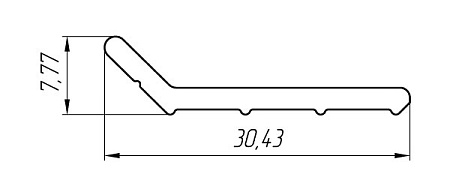 Алюминиевый профиль для порогов АТ-2526