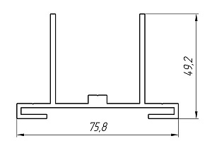 Алюминиевый профиль для вентилируемых фасадов АТ-2214