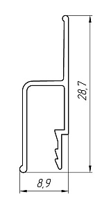 Алюминиевый профиль для натяжных потолков АТ-6370