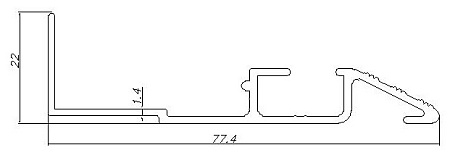 Алюминиевый профиль по индивидуальным чертежам заказчиков АТ-8094