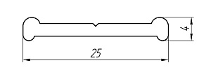 Aluminum profile for thresholds AT-2966