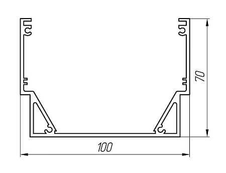 Алюминиевый профиль для кабель-каналов и световых коробов АТ-4802