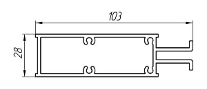 Алюминиевый профиль для остекления балконов, лоджий, витражей АТ-3744