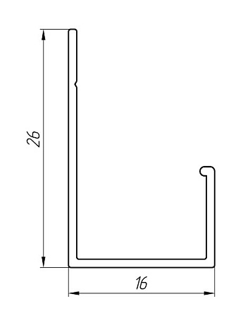 Алюминиевый профиль для гипсовиниловых панелей АТ-4238