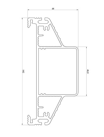 Алюминиевый профиль по индивидуальным чертежам заказчиков АТ-8074