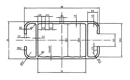 Алюминиевый профиль по индивидуальным чертежам заказчиков АТ-775